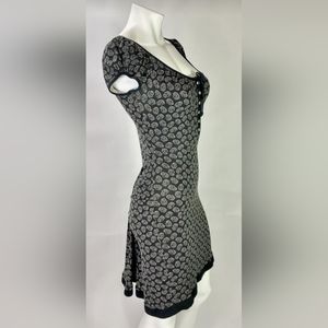 Betsey Johnson Bustle Skull Dress ... Button and tie detail